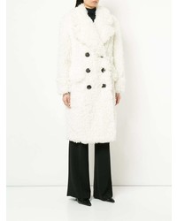 weißer flauschiger Mantel von Julia Davidian