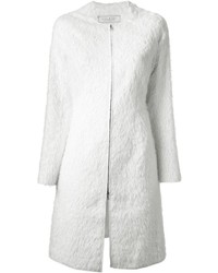 weißer flauschiger Mantel von Nina Ricci
