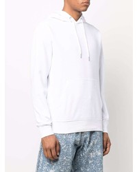weißer Fleece-Pullover mit einem Kapuze von Calvin Klein Jeans