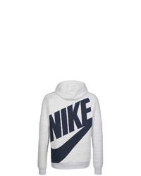 weißer Fleece-Pullover mit einem Kapuze von Nike