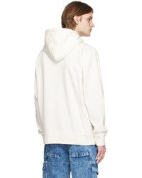 weißer Fleece-Pullover mit einem Kapuze von Isabel Marant