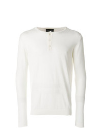 weißer Henley-Pullover von Roberto Collina