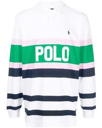 weißer horizontal gestreifter Polo Pullover von Polo Ralph Lauren