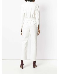 weißer Jumpsuit aus Leder von Manokhi