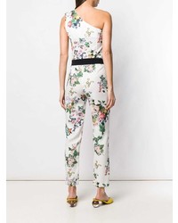 weißer Jumpsuit mit Blumenmuster von Liu Jo