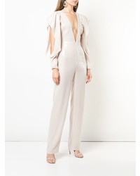 weißer Jumpsuit mit Rüschen von Rubin Singer