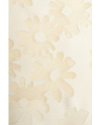 weißer Kaschmirpullover mit Blumenmuster von Nina Ricci