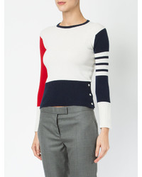 weißer Kaschmirpullover von Thom Browne