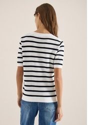 weißer Kurzarmpullover von Cecil