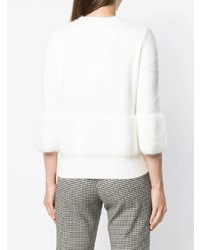 weißer Kurzarmpullover von Max Mara Studio