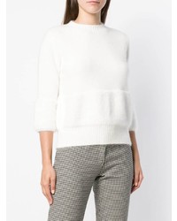 weißer Kurzarmpullover von Max Mara Studio