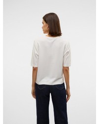 weißer Kurzarmpullover von Vero Moda