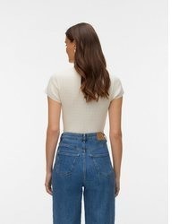 weißer Kurzarmpullover von Vero Moda
