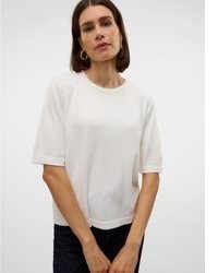 weißer Kurzarmpullover von Vero Moda