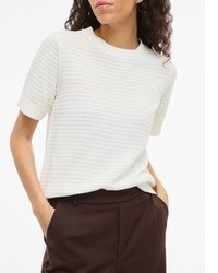 weißer Kurzarmpullover von Vila