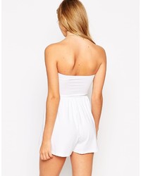 weißer kurzer Jumpsuit von Asos