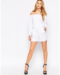 weißer kurzer Jumpsuit von Asos