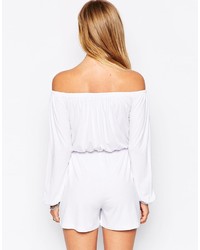 weißer kurzer Jumpsuit von Asos