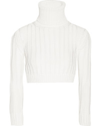 weißer kurzer Pullover von Calvin Klein