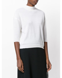 weißer kurzer Pullover von Giambattista Valli