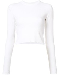 weißer kurzer Pullover von Proenza Schouler