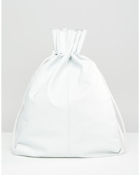 weißer Leder Rucksack von Asos
