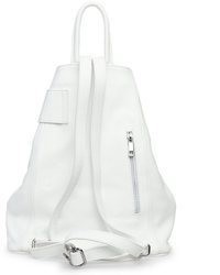 weißer Leder Rucksack von Caspar