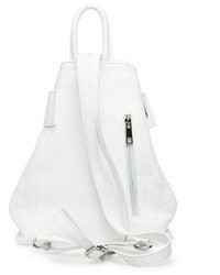 weißer Leder Rucksack von Caspar