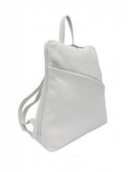 weißer Leder Rucksack von Cinino