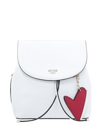 weißer Leder Rucksack von GUESS