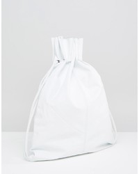 weißer Leder Rucksack von Asos
