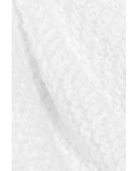 weißer Mohair Pullover mit einem Rundhalsausschnitt von Sea