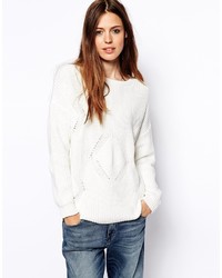 weißer Oversize Pullover von Asos