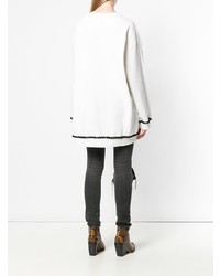 weißer Oversize Pullover von MM6 MAISON MARGIELA