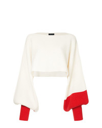 weißer Oversize Pullover von Eudon Choi