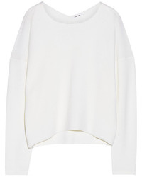 weißer Oversize Pullover von Helmut Lang