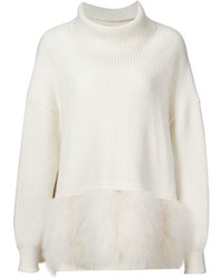 weißer Oversize Pullover von il by Saori Komatsu