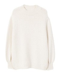 weißer Oversize Pullover von Mango