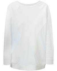 weißer Oversize Pullover von Marcelo Burlon County of Milan