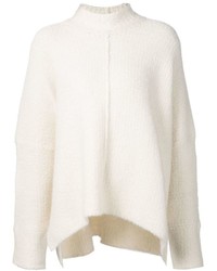weißer Oversize Pullover
