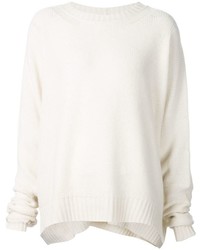 weißer Oversize Pullover