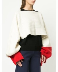 weißer Oversize Pullover von Eudon Choi