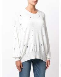 weißer Oversize Pullover von T by Alexander Wang