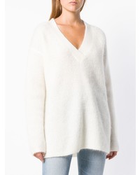 weißer Oversize Pullover von Ganni
