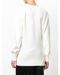 weißer Oversize Pullover von Helmut Lang