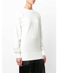 weißer Oversize Pullover von Helmut Lang