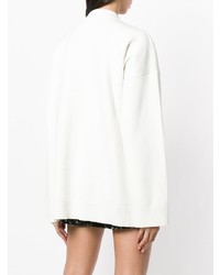 weißer Oversize Pullover von Paco Rabanne