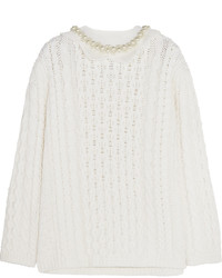 weißer Oversize Pullover von Simone Rocha