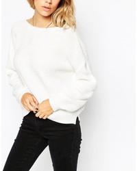 weißer Oversize Pullover von Asos