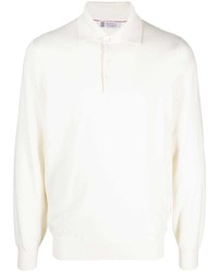 weißer Polo Pullover von Brunello Cucinelli